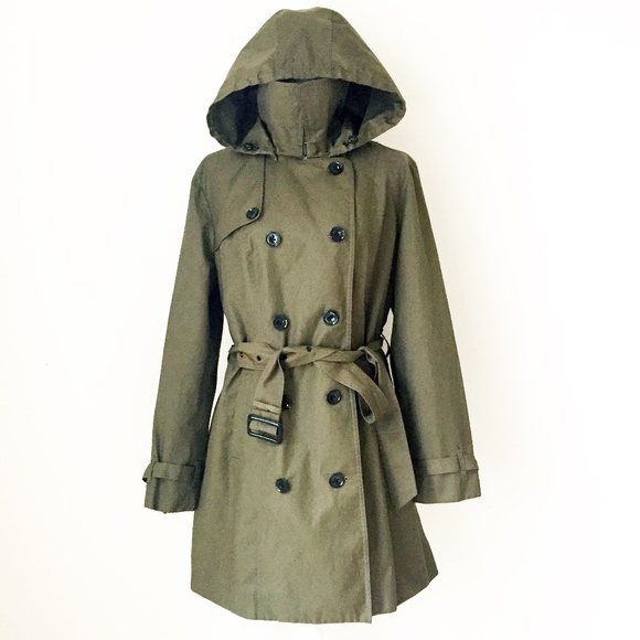 Michael Kors Jackets & Blazers - MICHAEL KORS hooded trench olive parka jacket xl
